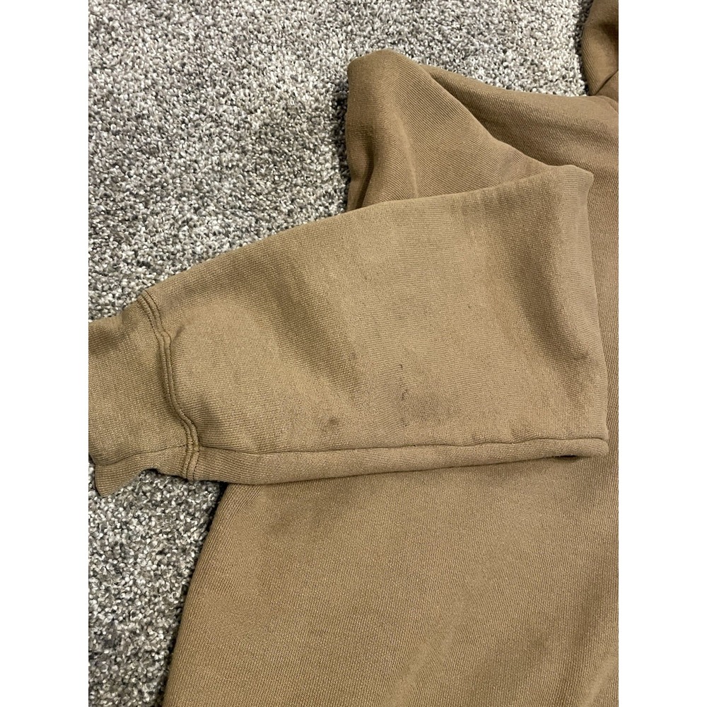Carhartt full zip hooded sweatshirt Mens M Tan Brown Workwear Durable Rugged - Picture 5 of 7